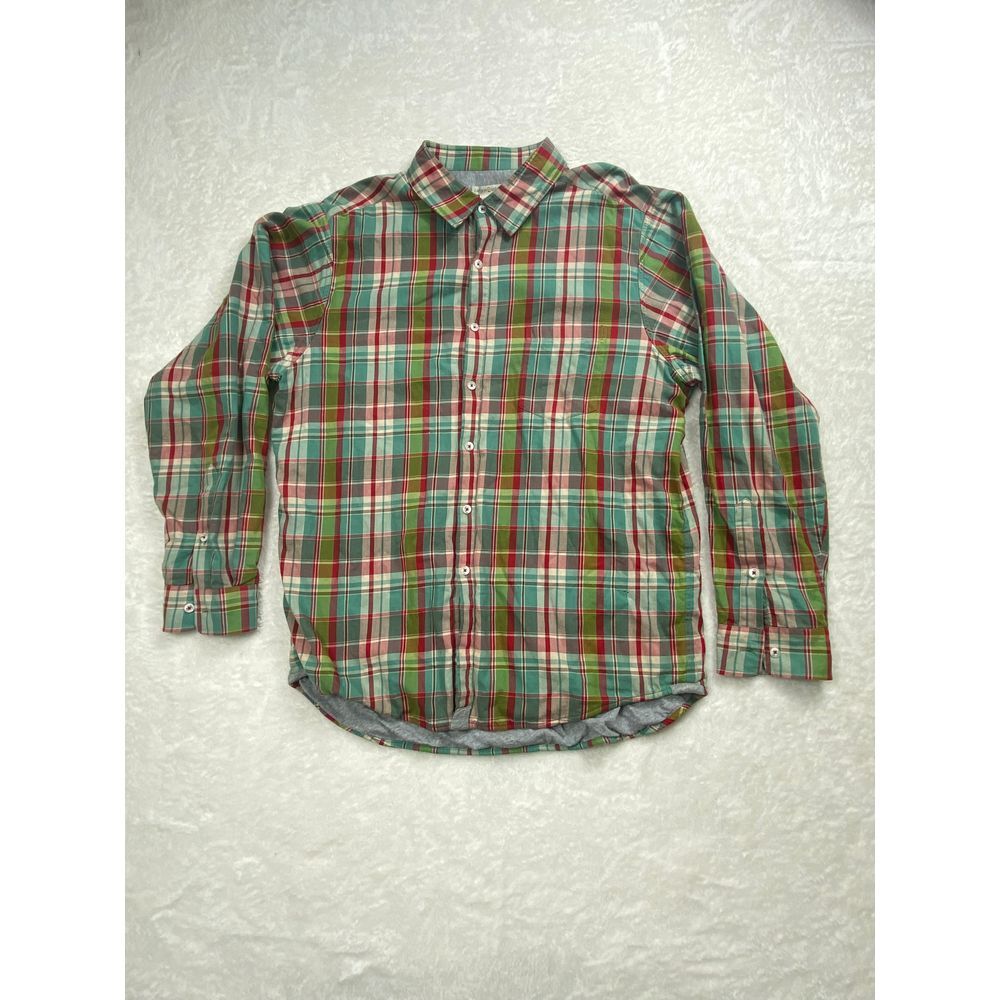 Men's Carbon 2 Cobalt Plaid Fully Lined Heavyweight Button Long Sleeve Shirt Lg